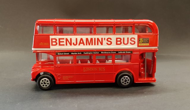 RED TOY LONDON BUS Traditional| Gift Personalised & Customised with ...