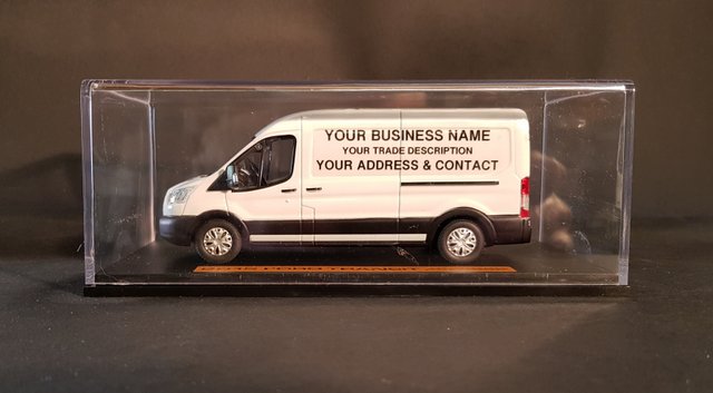 White Ford Box Van Lorry Truck Personalised Birthday Message Model Gift Present